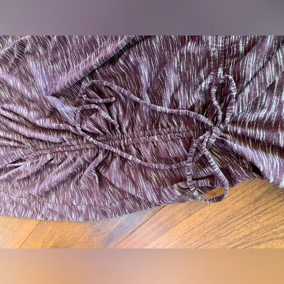 LANE BRYANT MARLED CROSSOVER SIDE-DRAWSTRING MAXI DRESS Sz 18/20P NWT - Picture 6 of 11